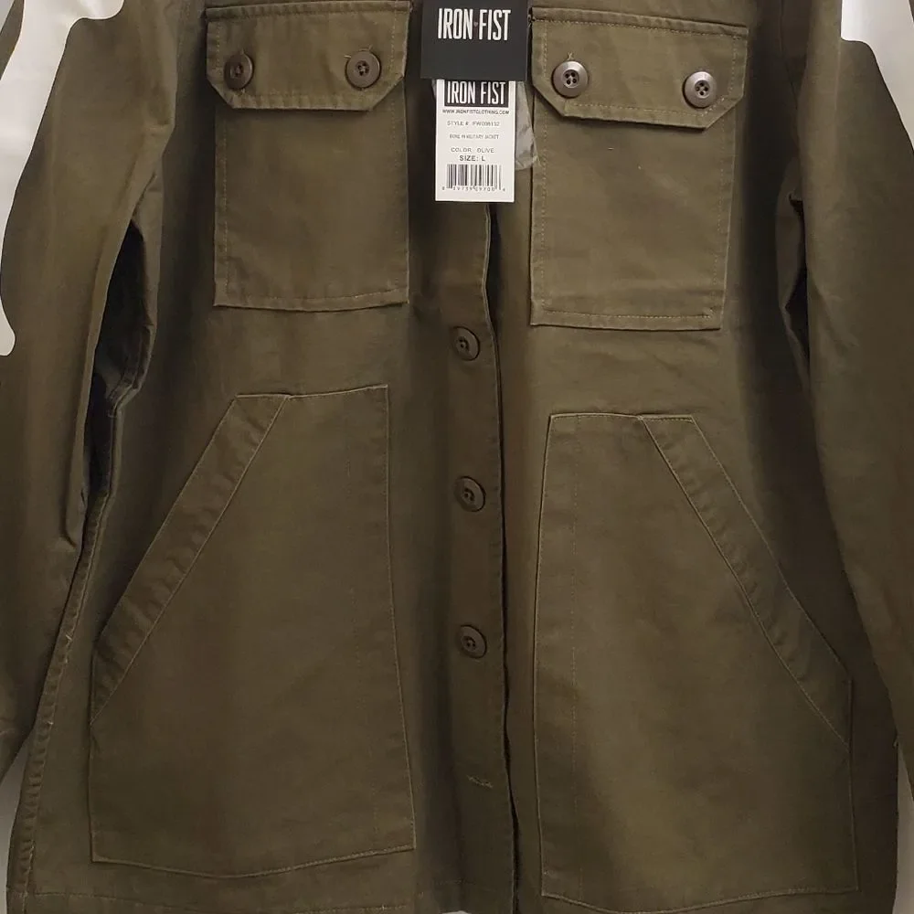 🤩New with tags Iron Fist Bone in Military jacket sizes S & M - Picture 3 of 8